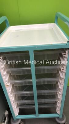 1 x Stainless Steel Mobile Storage Trolley and 1 x Bristol Maid Mobile Trolley - 3