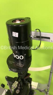 Haag-Streit Bern 900 Slit Lamp with 2 x 10x Eyepieces on Table (Powers Up with Good Bulb) - 2