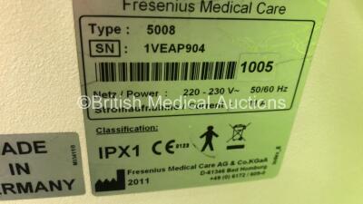 Fresenius Medical Care 5008 CorDiax Dialysis Machine - Software Version 4.50 (Powers Up with Alarm) *S/N 1VEAP904* - 4