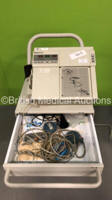 Hewlett Packard Series 50A Fetal Monitor on Stand with 1 x US Transducer and 1 x Toco Transducer (Powers Up)