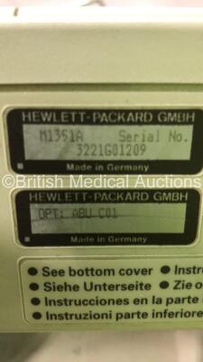 Hewlett Packard Series 50A Fetal Monitor on Stand with 1 x US Transducer and 1 x Toco Transducer (Powers Up) - 4