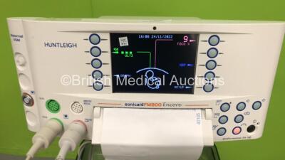 Huntleigh Sonicaid FM800 Encore Fetal Monitor on Stand with 1 x US Transducer - 2