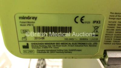 1 x Mindray iPM10 Patient Monitor on Stand with T1, T2, SPO2, ECG and NIBP Options, 1 x Sony UP-D897 Digital Graphic Printer and 1 x GE Monitor on Stand with Module Rack and DIS Module (Powers Up) *S/N DTJ41222119* - 6