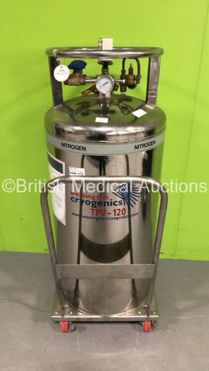 Wessington Cryogenics TPV-120 Nitrogen Vessel on Trolley