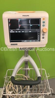 2 x Philips SureSigns VS3 and 1 x Philips SureSigns VM4 Patient Monitors on Stands (All Power Up - See Photos for Options) - 2