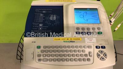 Welch Allyn CP200 ECG Machine on Stand with 10 Lead ECG Leads (Powers Up) - 2