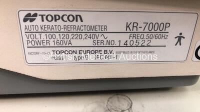 TopCon KR-7000P Auto Kerato-Refractometer on Table (Powers Up) *S/N 140522* - 4