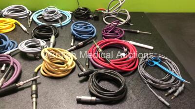 Job Lot of Various Light Source Cables and Diathermy Cables - 3