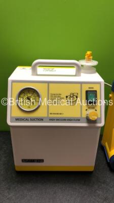 1 x SAM 12 Suction Unit and 1 x Laerdal LSU Suction Unit with 1 x Cup,1 x Battery and 1 x User Guide (Both Power Up in Excellent Condition) *SN 1012-2372, 7842095504, WO38697* - 2