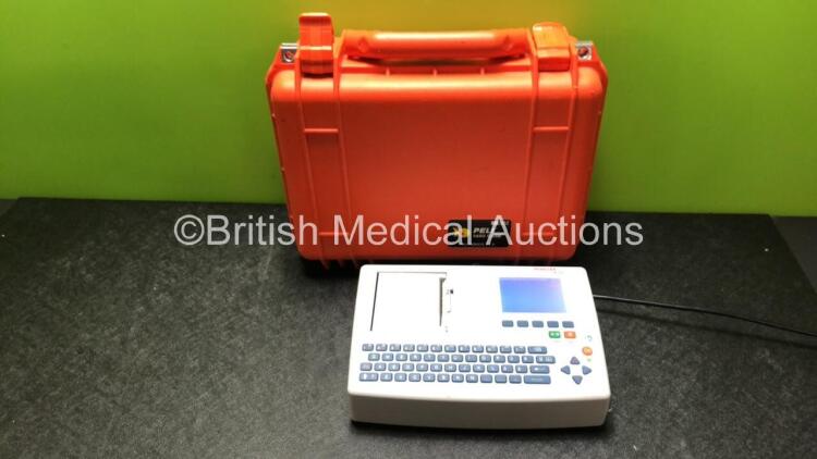 Schiller AT-10 ECG Machine with 1 x PELI 1450 Transport Carry Case (Powers Up)