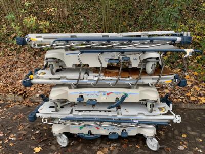 3 x Stryker Transfer Trolleys (Damaged Hand Rails and Wheels - See Pictures) - 6