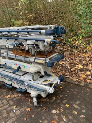 3 x Stryker Transfer Trolleys (Damaged Hand Rails and Wheels - See Pictures) - 7