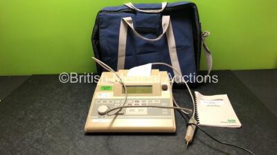 Grason Stadler GSI 38 Auto Tymp Audiometer Software Revision 2.01 with 1 x AC Power Supply in Carry Bag (Powers Up) *SN 02141*