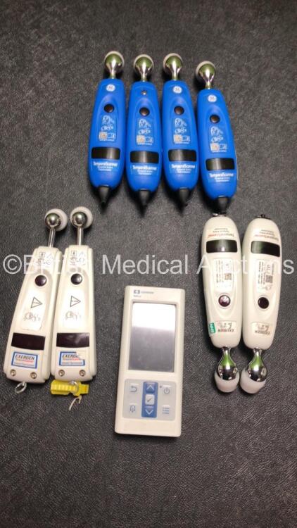 Mixed Lot Including 1 x Nellcor Covidien Portable SpO2 Patient Monitoring System, 2 x Exergen Infrared Thermometers, 2 x Exergen Temporal Artery Thermometers and 4 x GE Temporal Artery Thermometers (All Untested Due to Possible Flat Batteries) *SN A15181