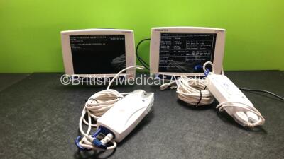 2 x Somanetics Invos Oximeter / Cerebral-Somatic Model 5100C Monitors with Accessories (Both Power Up) *SN 10-11060, 08-10466*