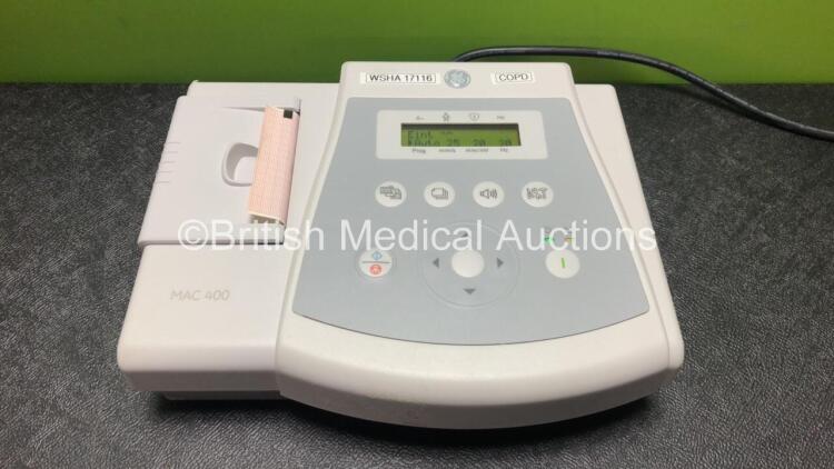 GE MAC 400 ECG Machine (Powers Up) *SN SCT08492325PA*