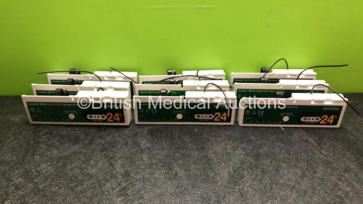 9 x Graseby MS 26 Syringe Drivers (All Untested Due to Missing Batteries,1 with ,Missing Battery Cover) *SN 10724, 33379, 31033, 86304, 86058, 34275, 36278, 86306, 9167*