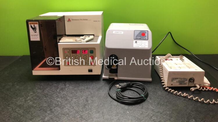 Biotest Model CD-2 Automatic Cell Dotter (Powers Up) 1 x Cattani S.p.A Unit (Untestested Due to Foreign Power Supply) 1 x Philips Dens-0-Mat Type 9801 711 70004 X Ray Control Unit with Key (Powers Up)