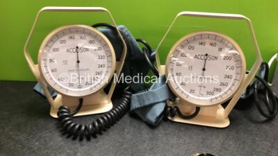 Mixed Lot Including 2 x Accoson Sphygmomanometers, 2 x Laryngoscope Handles with 5 x Blades and 1 x Fisher & Paykel MR850AEK Respiratory Humidifier Unit (Powers Up) *SN 071128024230* *W* - 2