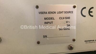 Olympus Visera CLV-S40 Xenon Light Source (Powers Up with Missing Cover / Cap-See Photo) - 3