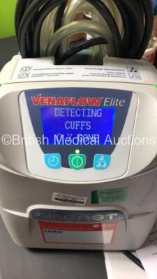 Mixed Lot Including 1 x Megadyne Mega Vac Plus Smoke Evacuator (Powers Up) 1 x Aircast Venaflow Elite SCD Pump (Powers Up) 3 x GE enFlow Controller Model 121 Blood Warming Units with 3 x Probes (All Power Up) - 4