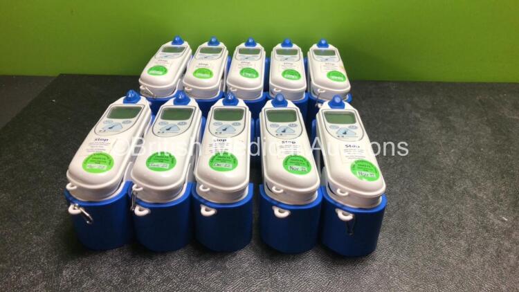 54 x Covidien Genius 3 Tympanic Thermometers with Bases (10 x In Photo 54 x in Lot)