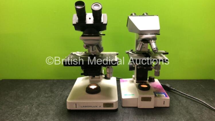 1 x Leitz Wetzlar Laborlux K Microscope Including 3 x Optics *1 x Leitz Wetzlar EF 4/0.12 Optic, 1 x Leitz Wetzlar EF 10/0.25 Optic and 1 x Leitz Wetzlar EF 25/0.50 Optic* (Powers Up) 1 x Leitz Wetzlar SM-LUX Microscope Including 3 x Optics *1 x Leitz Wet