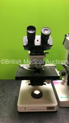 1 x Leitz Wetzlar Laborlux K Microscope Including 3 x Optics *1 x Leitz Wetzlar EF 4/0.12 Optic, 1 x Leitz Wetzlar EF 10/0.25 Optic and 1 x Leitz Wetzlar EF 25/0.50 Optic* (Powers Up) 1 x Leitz Wetzlar SM-LUX Microscope Including 3 x Optics *1 x Leitz Wet - 2