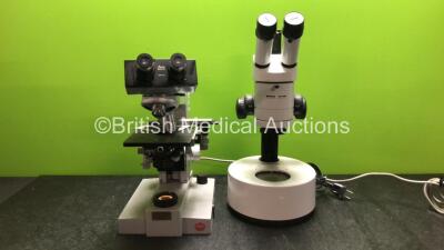 1 x Leitz Type 020-441.010 Benchtop Microscope with 2 x Optics *1 x Leitz NPl 10/0.25 Optic and 1 x Leitz 170/- 4/0.12* (Powers Up) 1 x Wild M3Z Microscope (Untested Due to Foreign Plug) *SN WHH0002565,