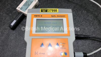 Metron SpO2 Analyzer with 1 x Metron AFP-1 Finger Probe Software Revision 1.15 (Powers Up) *SN 21802, F21802* - 2