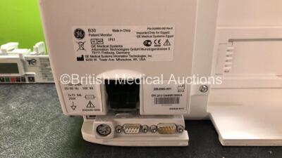 Mixed Lot Including 1 x GE B30 Patient Monitor (Hold Power with Blank Display Screen-See Photo) 1 x CME Medical T34 Ambulatory Syringe Pump (No Power when Tested with Damaged Screen-See Photo) *SN S93165, SF312466528WA* - 4