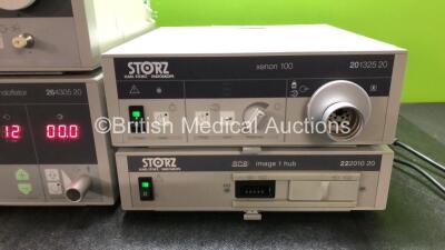 Karl Storz Job Lot Including 1 x Karl Storz Endoskope SCB 201331 20 xenon 300 Light Source, 1 x Karl Storz Endoskope SCB 264305 20 electronic endoflator Unit, 1 x Karl Storz Endoskope 201325 20 xenon 100 Light Source and 1 x Karl Storz Endoskope SCB 22201 - 3