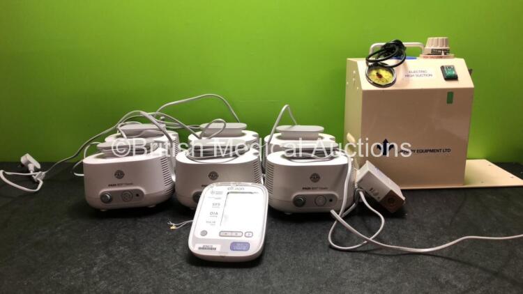 Mixed Lot Including 1 x Therapy Equipment LTD Suction Unit, 1 x Omron M6 BP Meter and 6 x PARI Boy Classic Nebulizers *SN 20140900570VG, 2Q21L09311, 2Q21I05499, 2Q22A02145, 2Q22D02079*