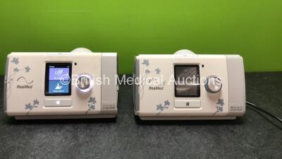 2 x ResMed Airsense 10 Autoset For Her CPAP Units (All Power Up when Tested with Stock Power Supply,1 with Missing Side Cover-Power Supplies Not Included) *SN 22181598530, 22171353877*