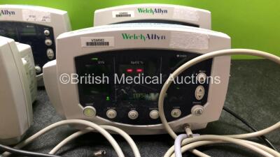 6 x Welch Allyn 53N00 Patient Monitors with 6 x AC Power Supplies and 3 x Hoses (All Power Up) *SN JA110574, JA110841, JA111095, JA110926, JA110638, JA110839* - 2