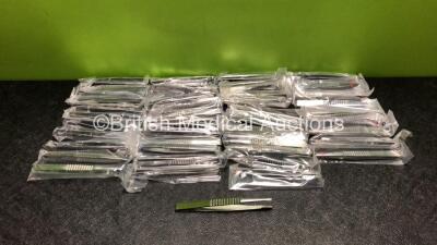 48 x T-Over End 5 inch Dressing Forceps (4 x Boxes of 12 - New In Box)