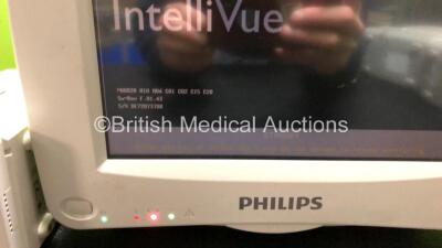 Job Lot Including 1 x Philips IntelliVue MP30 Patient Monitor (Powers Up) 1 x Philips M3001A Module with ECG, SpO2, NBP, Temp and Press Options and 1 x Philips M3014A Module with CO2, Press, Temp and Press Options - 2