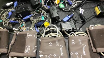 6 x Welch Allyn 53N00 Patient Monitors with 6 x AC Power Supplies, 6 x SpO2 Connection Cables, 6 x Hoses and 6 x BP Cuffs (All Power Up) *SN JA11100, JA110834, JA110842, JA111098, JA110840, JA110925* - 3