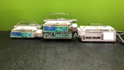 Job Lot Including 2 x B Braun Perfusor Space Volumetric Infusion Pumps with 2 x AC Power Supplies (Both Power Up, 1 with Faulty Display Screen-See Photo)1 x B Braun Infusomat Space Infusion Pump with 1 x AC Power Supply (Powers Up) 1 x Arcomed Syramed SP