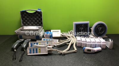 Mixed Lot Including 2 x Alcoquant Envitec Units, 4 x Linka Bed Controllers, 1 x Omron 705CP BP Monitor, 2 x Reiser BP Meters and 7 x Welch Allyn Ear Thermometers