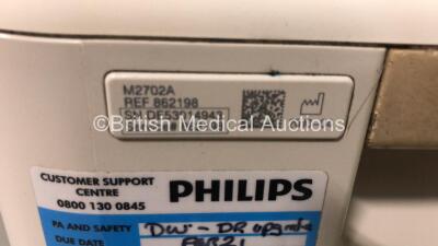 2 x Philips Avalon FM20 Fetal Monitors on Stands (Both Power Up) - 5