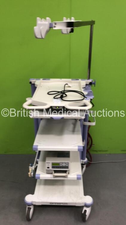 Olympus Stack Trolley with Sony UP-21MD Colour Video Printer (Powers Up)