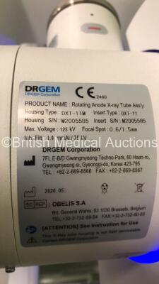 DRGEM Topaz-32D Mobile X-Ray with DRGEM Wireless Digital Flat Panel Detector Model Mano4336W (Powers Up with Key - Key Included) *S/N DRK2050163A* **Mfd 05/2020** - 8