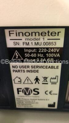 Finapres Medical System Finometer Pro Unit on Stand with Leads (Powers Up) *S/N FM.1.MU.00583* - 4