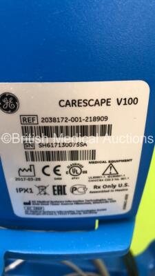 1 x GE Dinamap Carescape V100 Vital Signs Monitor on Stand, 1 x GE Dinamap Procare 300 Vital Signs Monitor on Stand and 1 x GE Dinamap Procare Vital Signs Monitor on Stand (2 x Power Up - 1 x No Power) *S/N SH61713007SSA* - 5