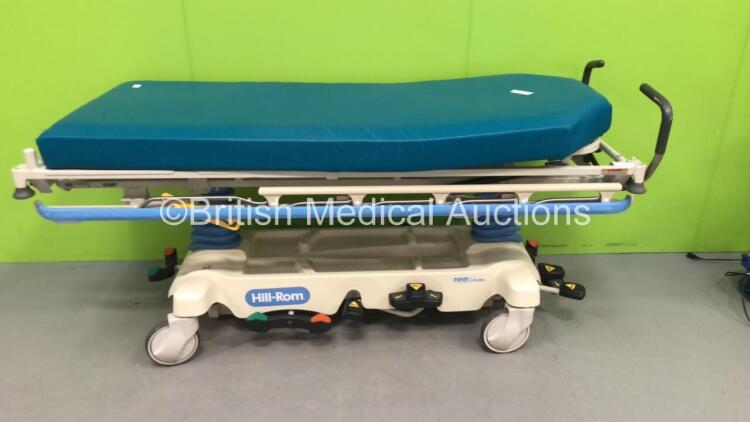 Hill-Rom Transtar Hydraulic Patient Trolley with Mattress (Hydraulics Tested Working)