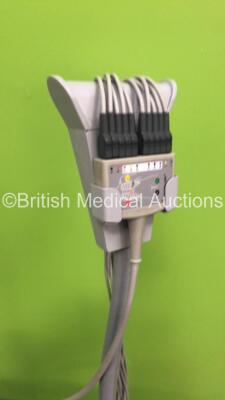 GE MAC 3500 ECG Machine on Stand with 10 Lead ECG Leads (Powers Up) *S/N SKK17510109PA* - 4