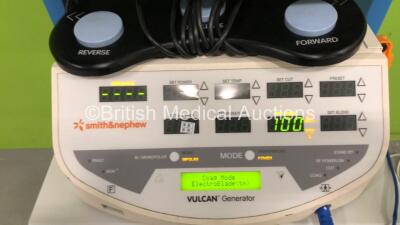 Smith and Nephew Vulcan Generator with 4 x Footswitches on Stand (Powers Up) *S/N ZL3617* - 2