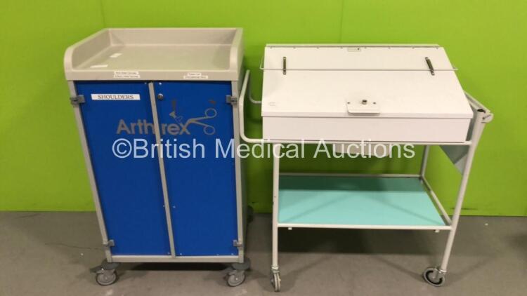 1 x Arthrex Storage Trolley and 1 x Bristol Maid Drugs Trolley