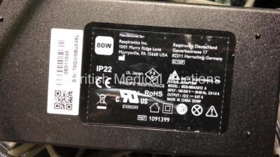 Job Lot Including 12 x Respironics System One Humidifiers, 1 x ResMed Escape S9 CPAP Unit with 1 x Power Supply, 4 x ResMed S8 Escape II CPAP Units, 2 x Philips Respironics Nebulisers and Large Quantity of Various CPAP Power Supplies *SN 23111037681 / 20 - 13